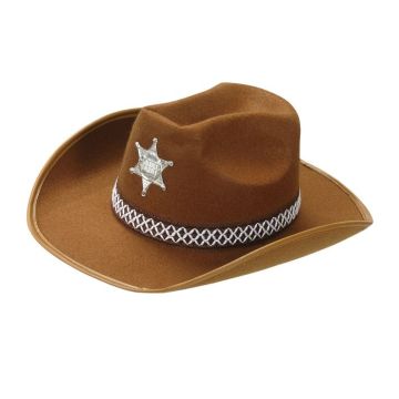 Brun sheriff cowboyhatt