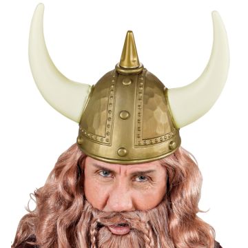 Vikingahjälm med spets och horn