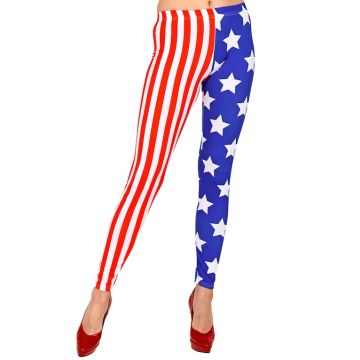 USA leggings med ränder och stjärnor