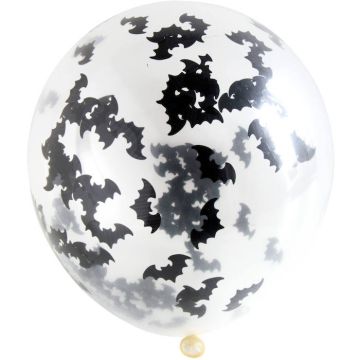 Ballong Med Fladdermus Konfetti 4x - 30 cm