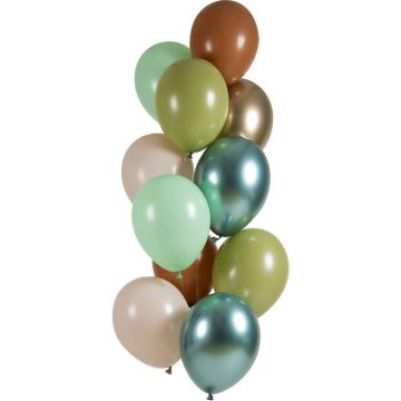 Ballonger i Gröna Nyanser 12x - 33 cm