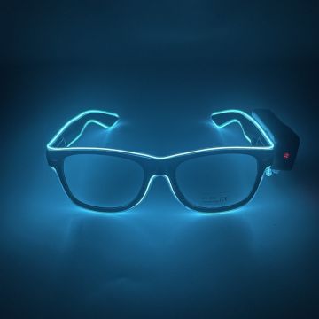 LED festglasögon genomskinliga