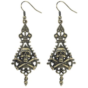 Kranie pirat skelett örhänge set