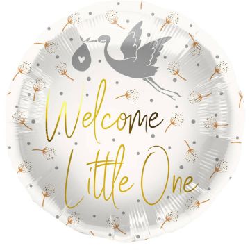 "Welcome Little One" Folie Ballong Vit - 45 cm