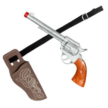 Cowboy sæt med pistol og hylster - 3 dele