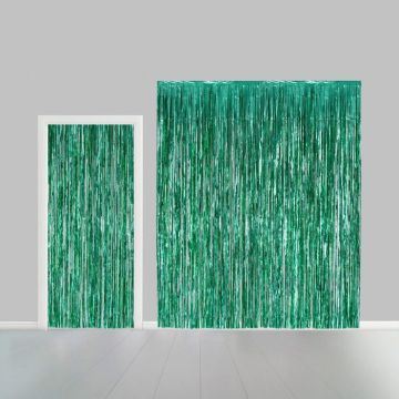 Grön Glittergardin - 100 x 240 cm