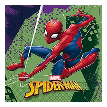 Spiderman servetter 20x - 33x33 cm