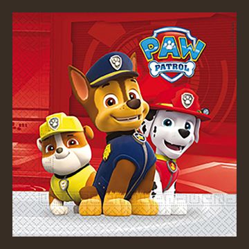 Paw Patrol servetter 20x - 33x33 cm