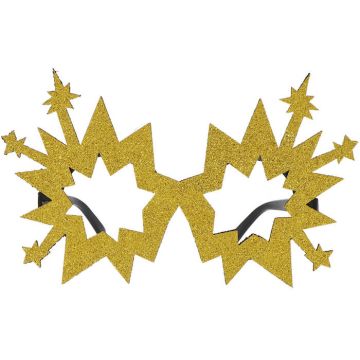 Fyrværkeri briller guld - onesize