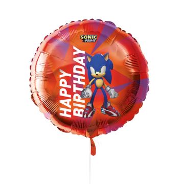 Sonic röd födelsedags folieballong 45 cm 