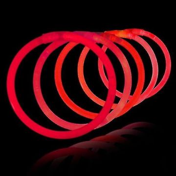 Röd Glowsticks100x - Självlysande armband