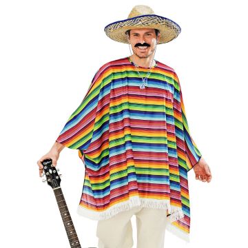 Mexikansk poncho och hatt