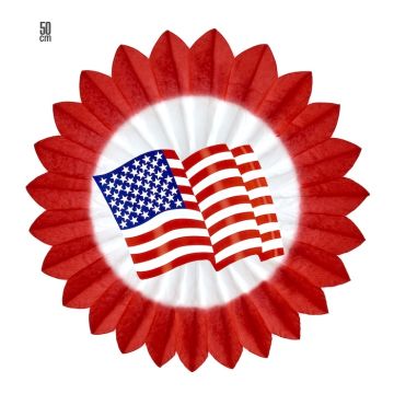 USA Röd Rosett - 50 cm