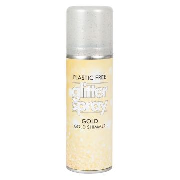 Glitterspray för kropp och hår 125 ml guld