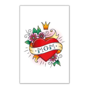 Falsk mor tatuering med hjärta 10.5x20 cm 