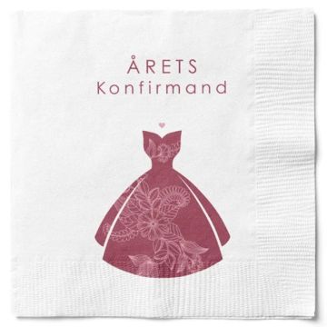 Servetter årets konfirmand tjej 20x Det Gamla Apoteket