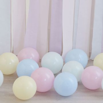 Pastell Flerfärgade Mini Ballonger 40x - 12 cm