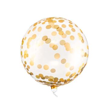 Ballong med Guld Konfetti - 40 cm