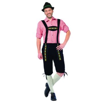 Tyroler lederhosen byxor Johann lång svart