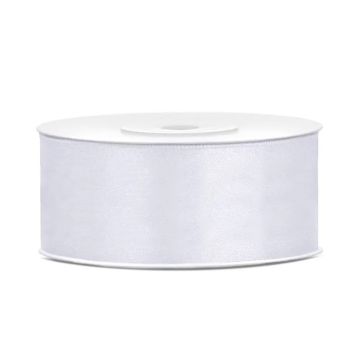 Satinband Vit - 25mm x 25m