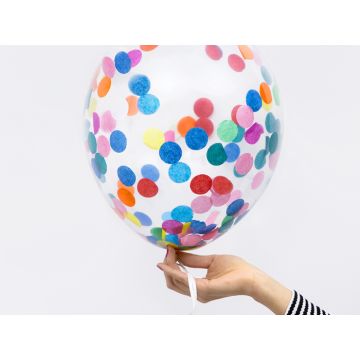 Konfetti Ballonger flerfärgad 6x - 30 cm