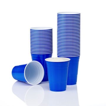 Blue Cups 20x Plastmuggar -  0,47 liter