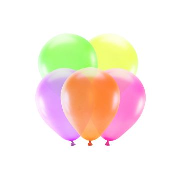 Neon Ballonger flerfärgade 5 x