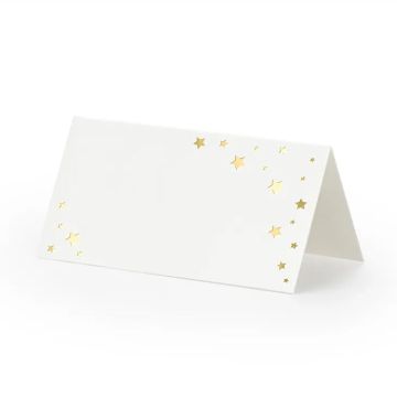 Bordkort med Guld Stjärnor 10x - Placeringskort