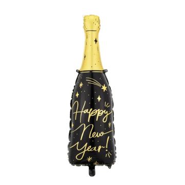 Champagne Happy New Year Folieballong - 39,5 x 98 cm