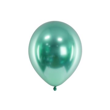 Grön chrome ballonger 10x - 30 cm