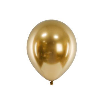 Guld Chrome Ballonger 10x - 30 cm