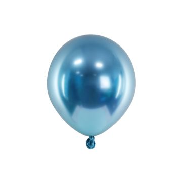 Blå Chrome Mini Ballonger 50x - 12 cm