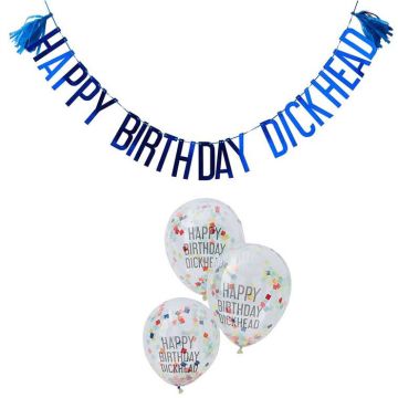 Happy Birthday Dickhead Ballonger & Girlang