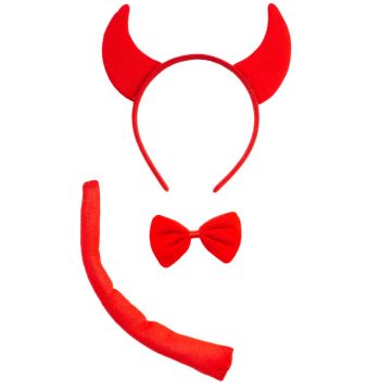 Röd diabelset inklusive 3 delar