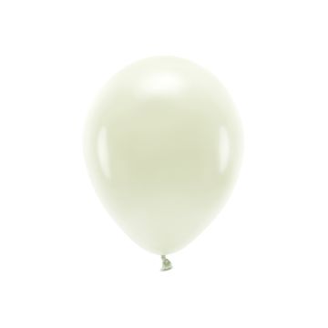Pastell Creme Vit Ballonger 10x - 30 cm