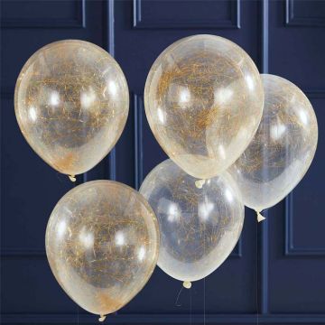 Ballonger med Gyllene Änglahår 5x - 30 cm