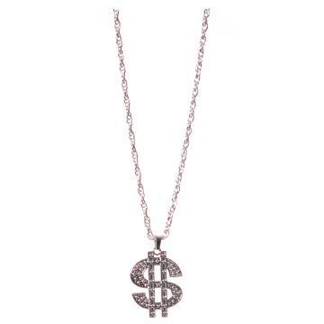 Silver dollar halsband