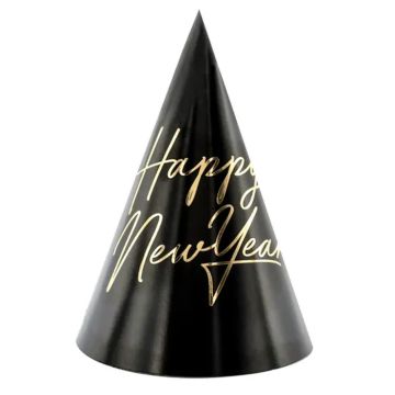 Happy New Year Hatt 6x - 16 cm