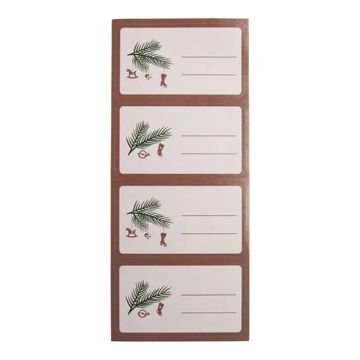 Gavemærke klistermærker med 4 forskellige julemotiver 12x Det Gamle Apotek