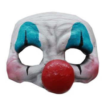 Läskig glad halv clownmask