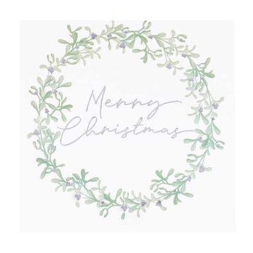 Merry Christmas Mistletoe Servetter 16x - 17 x 17 cm