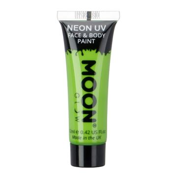 Intens neongul UV ansikts- och kroppsmakeup 12 ml Moon Creations grön