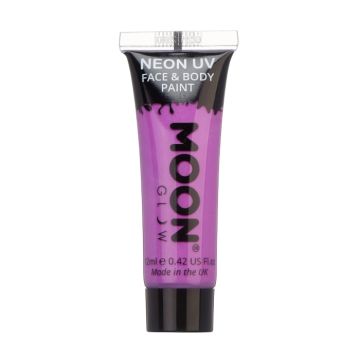 Intens neon UV ansikts- och kroppsmakeup 12 ml Moon Creations lila