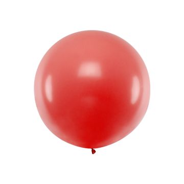 Stor pastell röd ballong - 1 meter