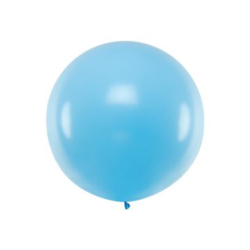 Stor Pastell Himmelblå Ballong - 1 Meter