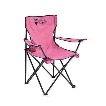 Festivalstol pink inkl kopholder campingstol