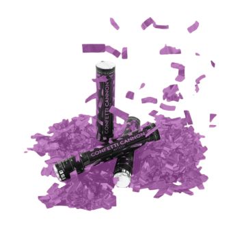 Rosa konfettirör 40 cm PartyVikings - Metallic rektangulär