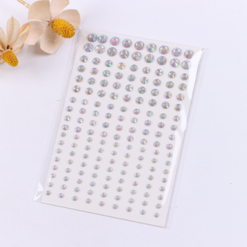 Ansiktssten rhinestone silver - 162 st.