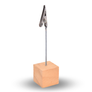 Bordsplatskorthållare i trä och metall - 10 cm