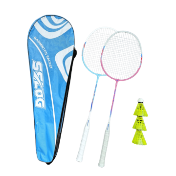 Badmintonset med 2 racketar och 3 bollar